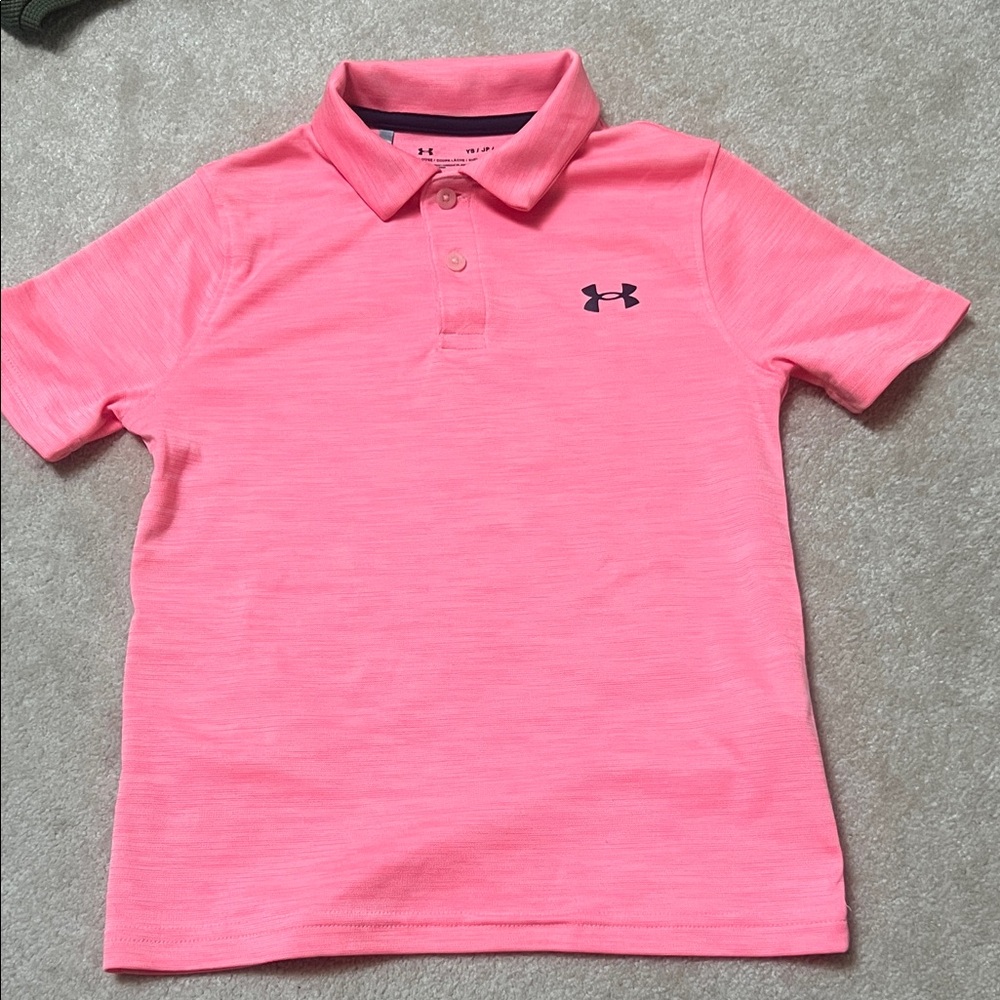 Under Armour Kids Bright Pink Polo